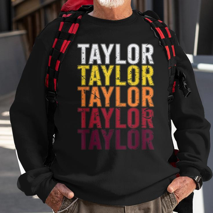 Taylor Retro Wordmark Pattern - Vintage Style Sweatshirt Gifts for Old Men