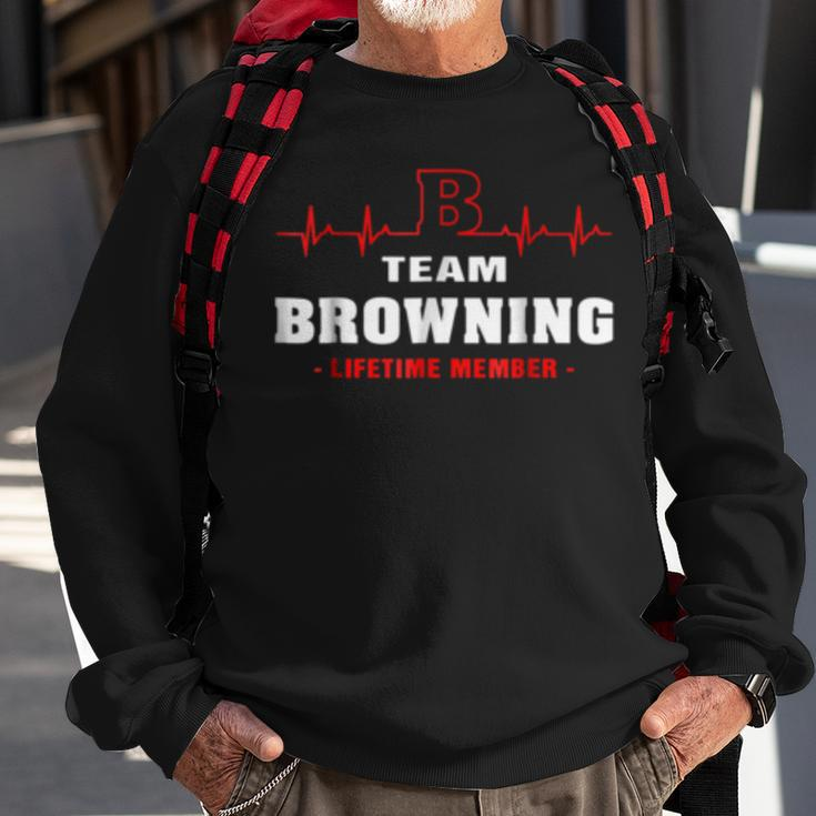 Team Browning Lifetime Member Surname Last Name Sweatshirt Gifts for Old Men