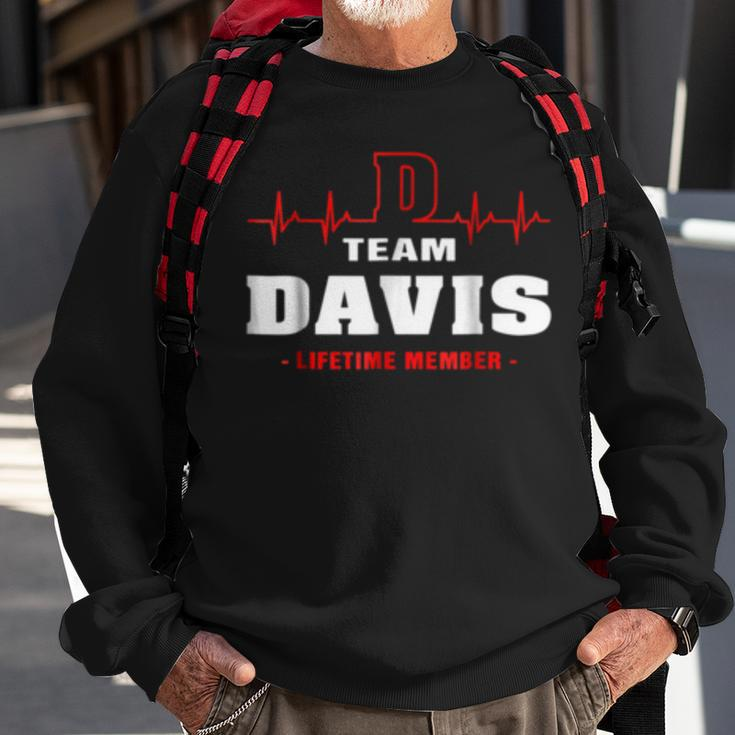 Team Davis Lifetime Member Surname Last Name Sweatshirt Gifts for Old Men