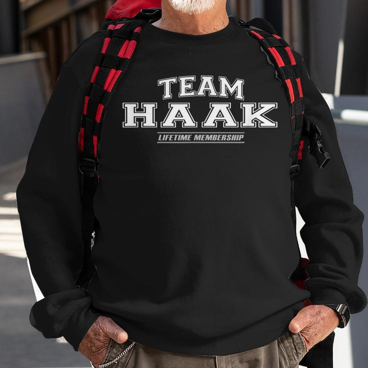Team Haak | Proud Family Surname Last Name Gift Men Women Sweatshirt Graphic Print Unisex Gifts for Old Men