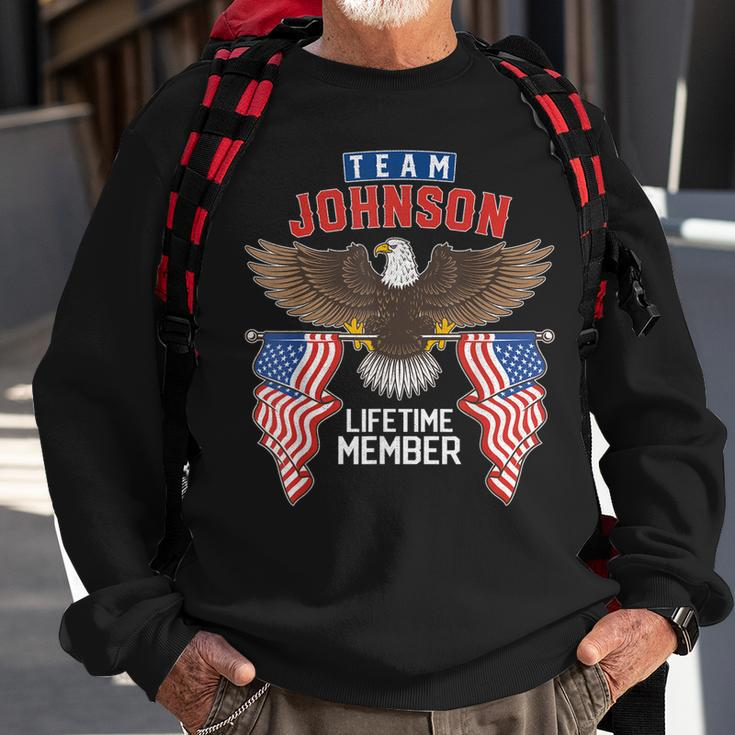 Team Johnson Lifetime Member Us Flag Sweatshirt Gifts for Old Men