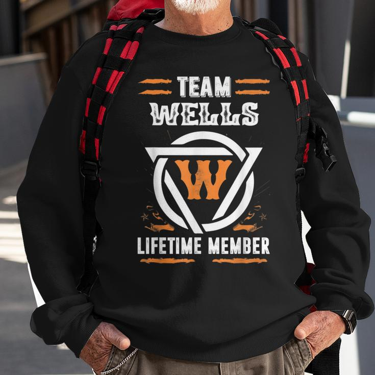 Team Wells Lifetime Member Gift For Surname Last Name Men Women Sweatshirt Graphic Print Unisex Gifts for Old Men