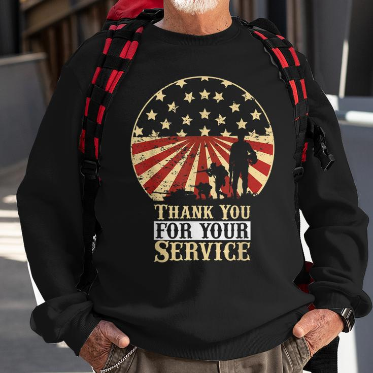 Thank You For Your Service On Veterans Day And Memorial Day Sweatshirt Gifts for Old Men