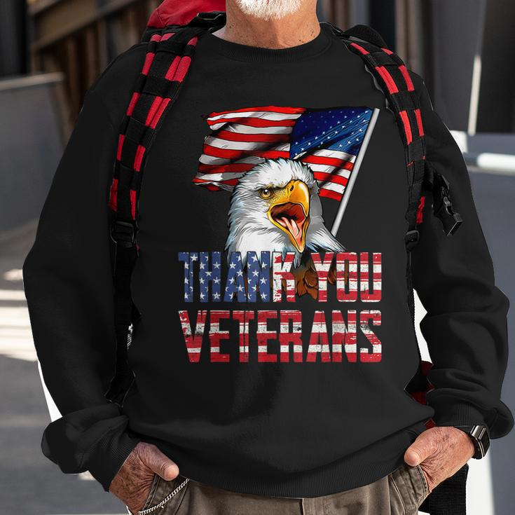 Thank You Veterans American Eagle Us Flag For 4Th Of July Sweatshirt Gifts for Old Men