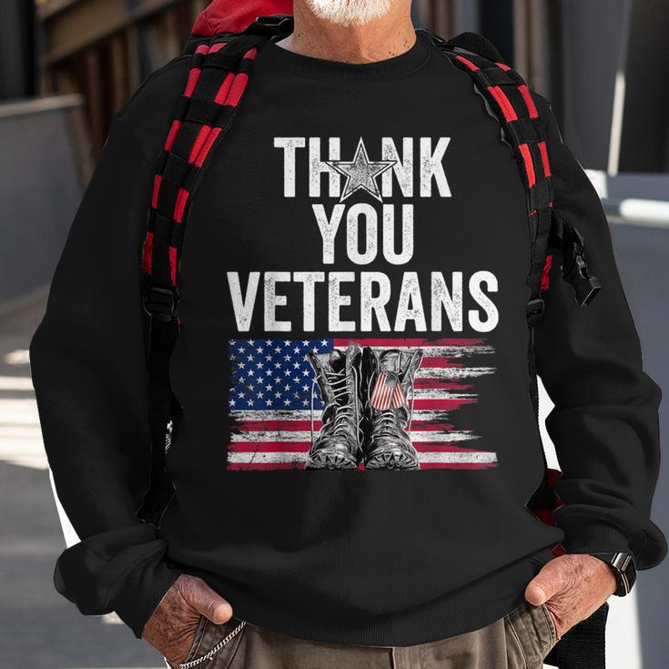 Thank You Veterans Proud Veteran Day Dad Grandpa Sweatshirt Gifts for Old Men