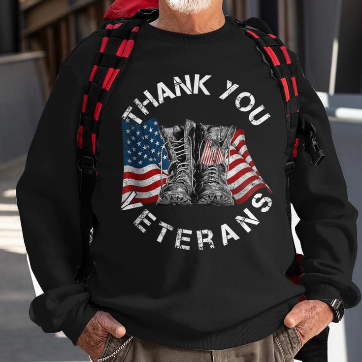 Thank You Veterans Proud Veteran Day Dad Grandpa V6 Sweatshirt Gifts for Old Men