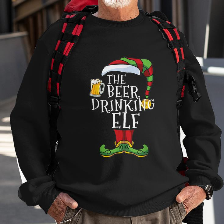 The Beer Drinking Elf Family Matching Christmas Funny Pajama Sweatshirt Gifts for Old Men