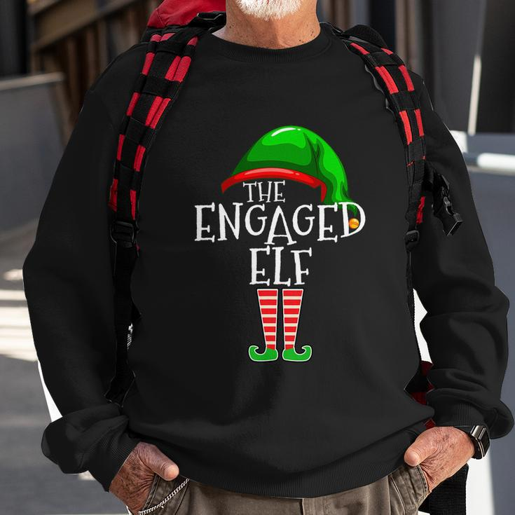 The Engaged Elf Family Matching Group Christmas Gift Engagement Sweatshirt Gifts for Old Men