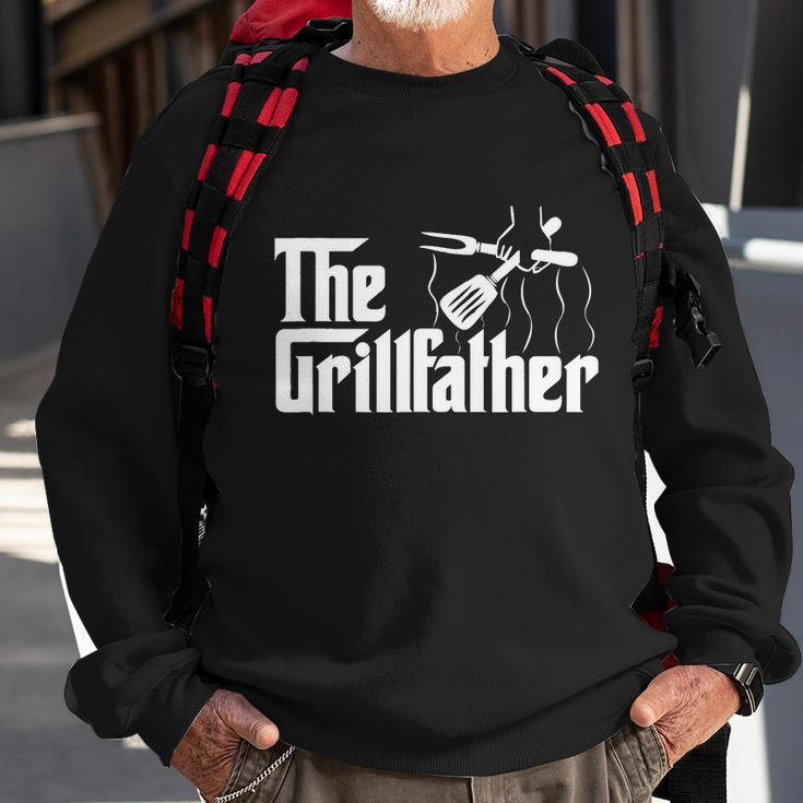 The Grillfather Bbq Grill & Smoker | Barbecue Chef Tshirt Sweatshirt Gifts for Old Men