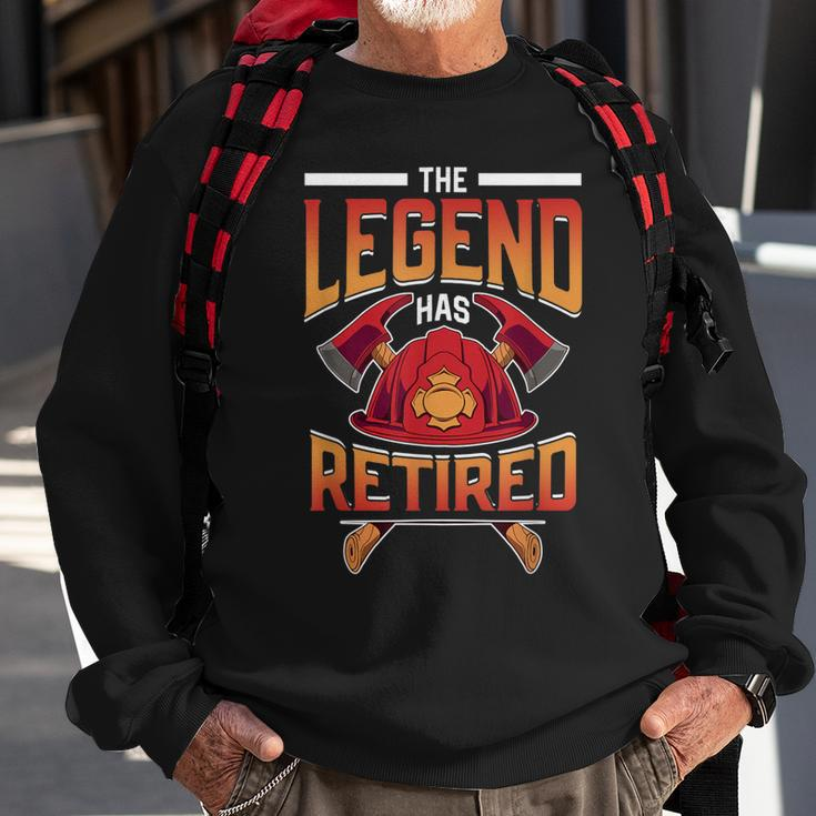 The Legend Has Retired Firefighter Fire Fighter Retirement Sweatshirt Gifts for Old Men