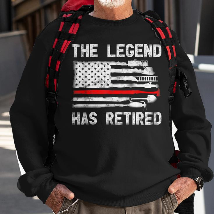 The Legend Has Retired Firefighter Retirement Happy Party Sweatshirt Gifts for Old Men