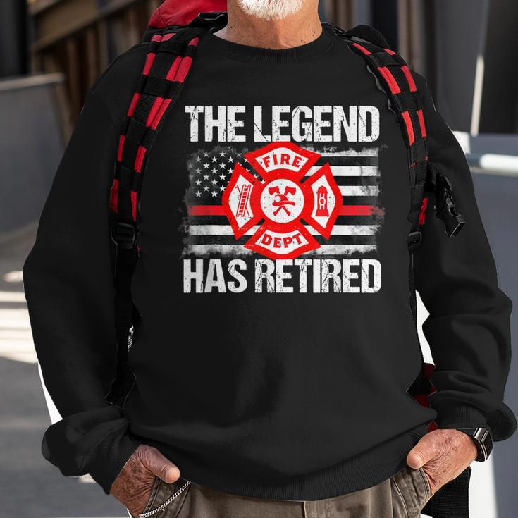 The Legend Has Retired Firefighter Retirement Party Men Sweatshirt Gifts for Old Men
