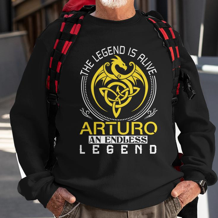 The Legend Is Alive Arturo Family Name Sweatshirt Gifts for Old Men