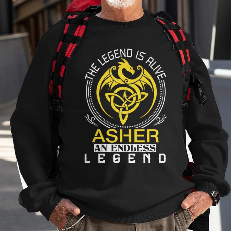 The Legend Is Alive Asher Family Name Sweatshirt Gifts for Old Men