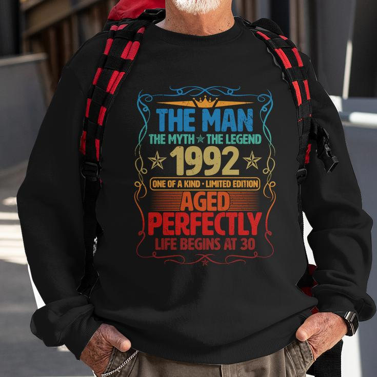 The Man Myth Legend 1992 Aged Perfectly 30Th Birthday Sweatshirt Gifts for Old Men