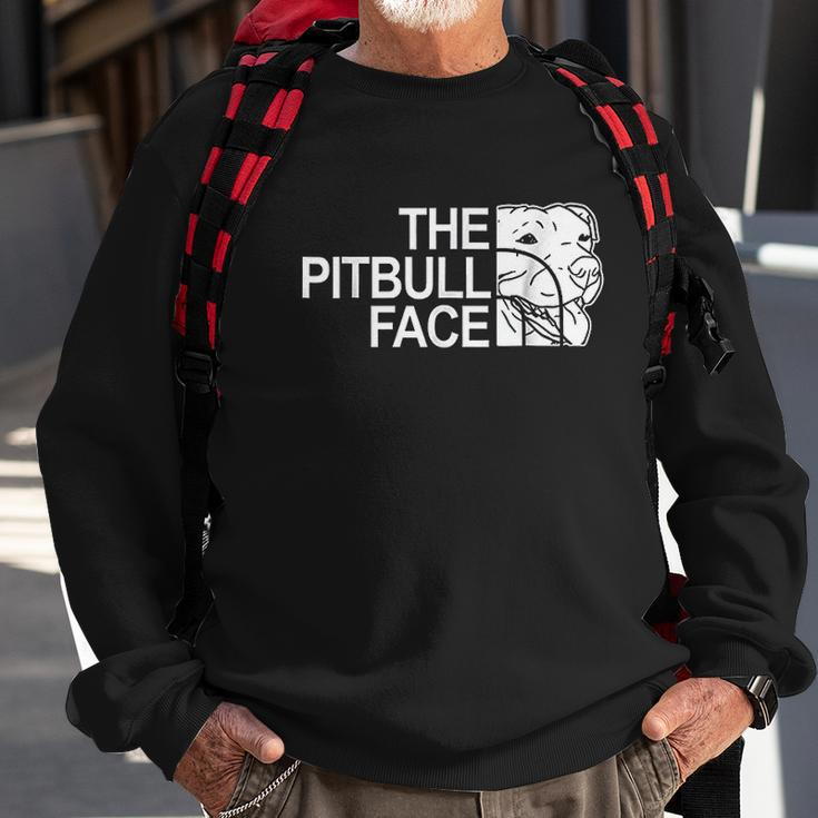 The Pitbull Face Funny Dog Pitbull Men Women Sweatshirt Graphic Print Unisex Gifts for Old Men