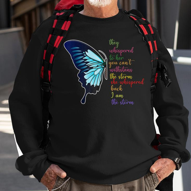 They Whispered To Her You Cannot Withstand The Storm Gifts Men Women Sweatshirt Graphic Print Unisex Gifts for Old Men