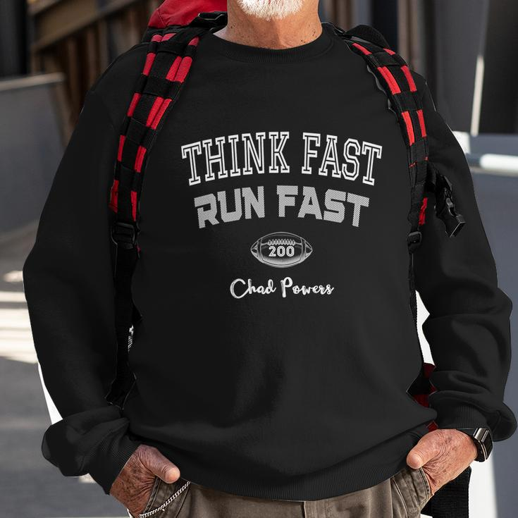 Think Fast Run Fast CHAD Powers Sweatshirt Gifts for Old Men