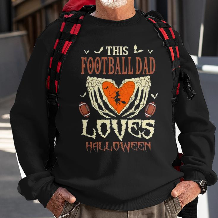 This Football Dad Loves Halloween Sweatshirt Gifts for Old Men