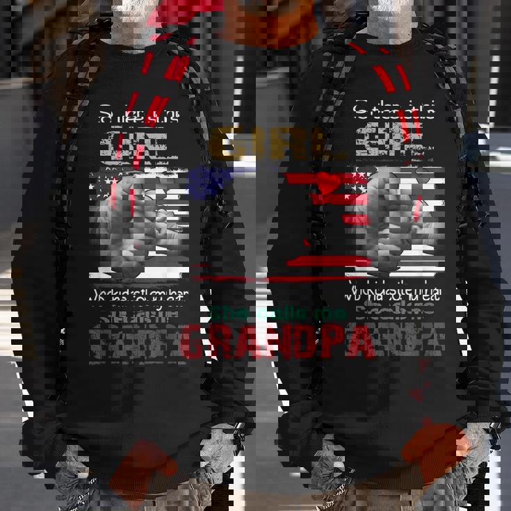 This Girl Who Kinda Stole My Heart She Calls Me Grandpa Sweatshirt Gifts for Old Men