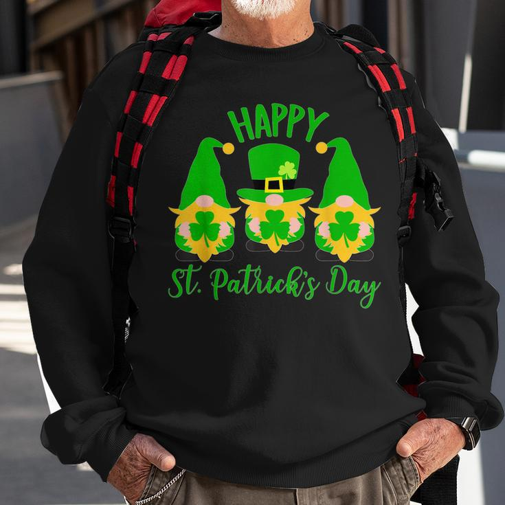 Three Gnomes Leprechaun St Patricks Day Shenanigans Squad Sweatshirt Gifts for Old Men