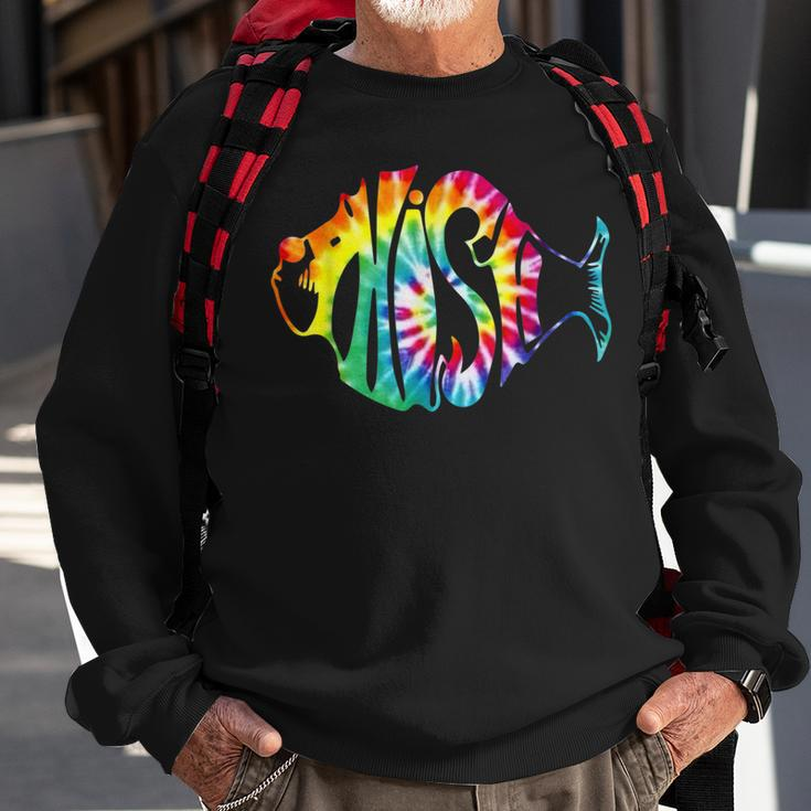 Tie-Dye Fish Phish-Jam Fishing Fisherman Sweatshirt Gifts for Old Men