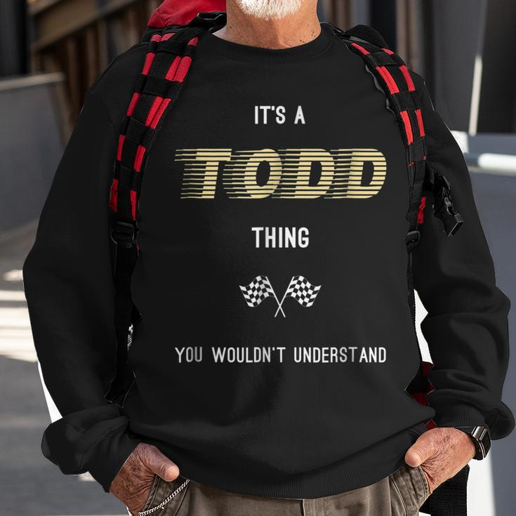Todd Cool Last Name Family Names Sweatshirt Gifts for Old Men