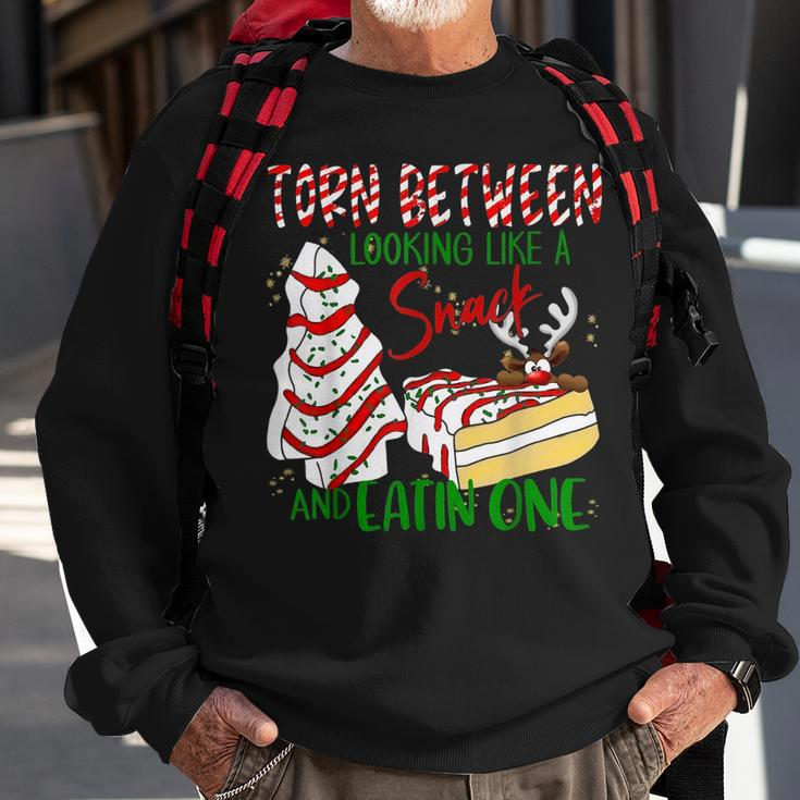 Torn Between Looking Like A Snack And Eating One Christmas V3 Men Women Sweatshirt Graphic Print Unisex Gifts for Old Men