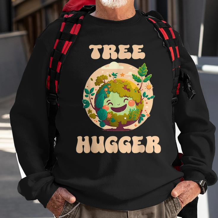 Tree Hugger Retro Nature Environmental Earth Day Sweatshirt Gifts for Old Men