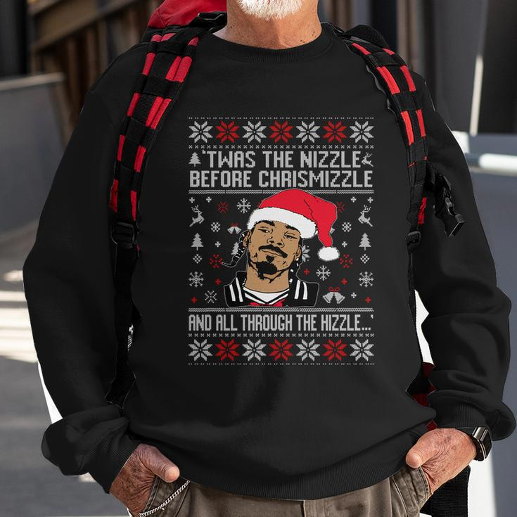 Twas The Nizzle Before Chrismizzle And All Through The Hizzle Ugly Christmas Sweatshirt Gifts for Old Men
