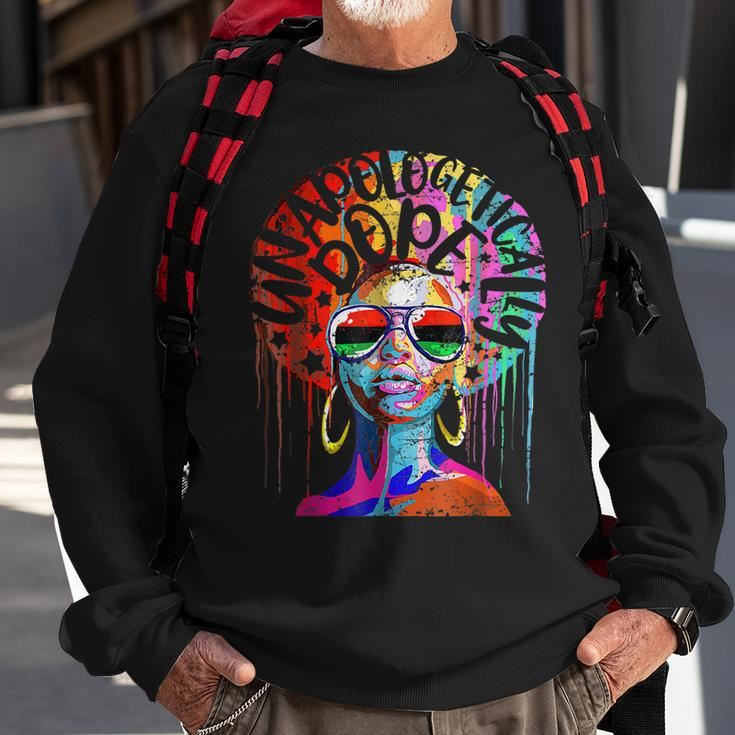 Unapologetically Dope Black Pride Melanin African American V20 Sweatshirt Gifts for Old Men
