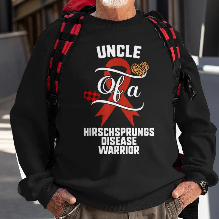 Uncle Hirschsprungs Disease Awareness Leopard Buffalo Plaid Sweatshirt Gifts for Old Men