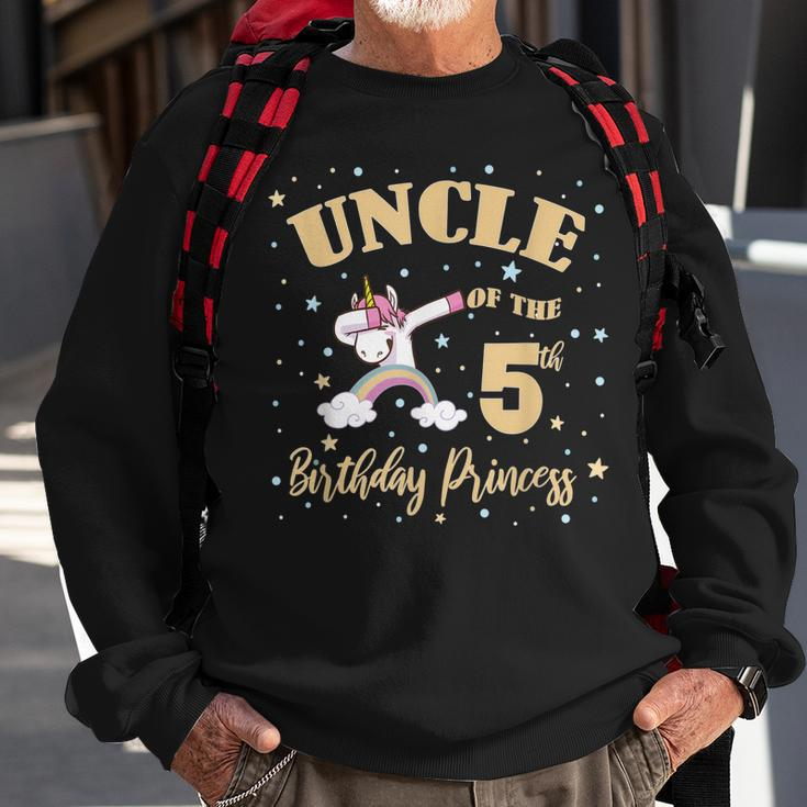 Uncle Of The 5Th Birthday Princess Girl Unicorn Bday Sweatshirt Gifts for Old Men