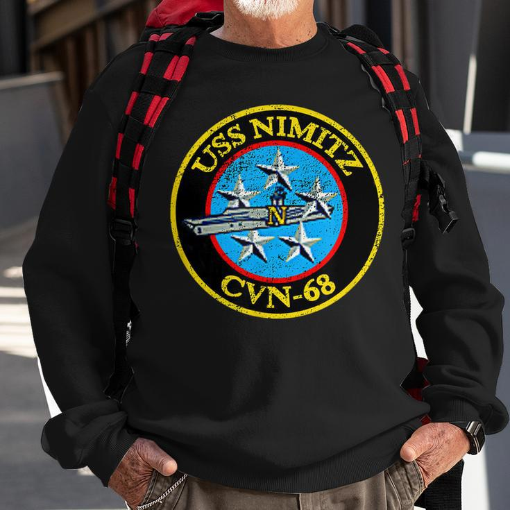 Us Aircraft Carrier Veteran Cvn-68 Nimitz Gift Sweatshirt Gifts for Old Men