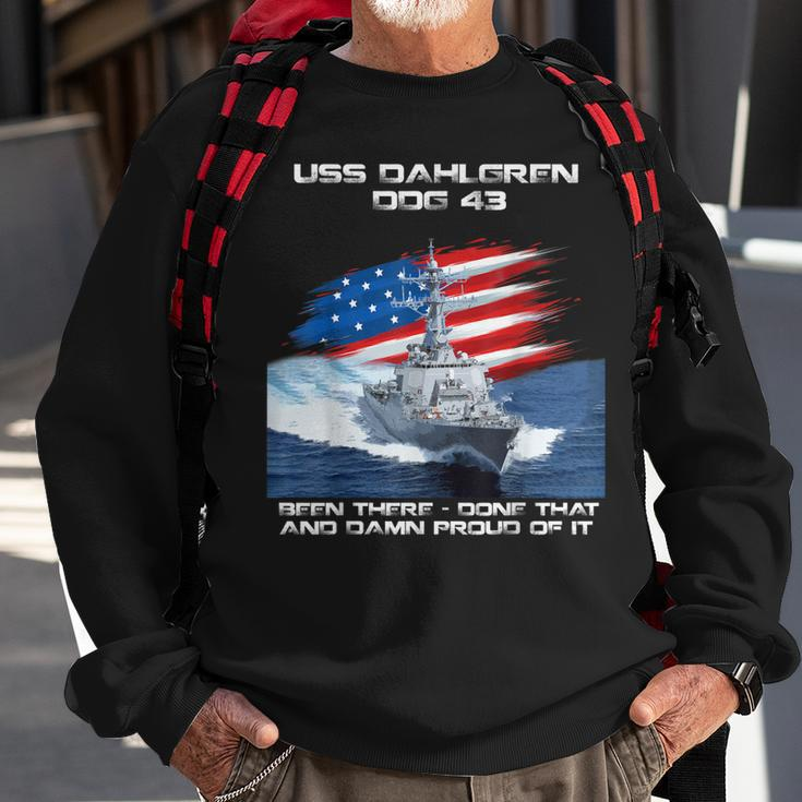 Uss Dahlgren Ddg-43 Destroyer Ship Usa Flag Veteran Day Xmas Sweatshirt Gifts for Old Men