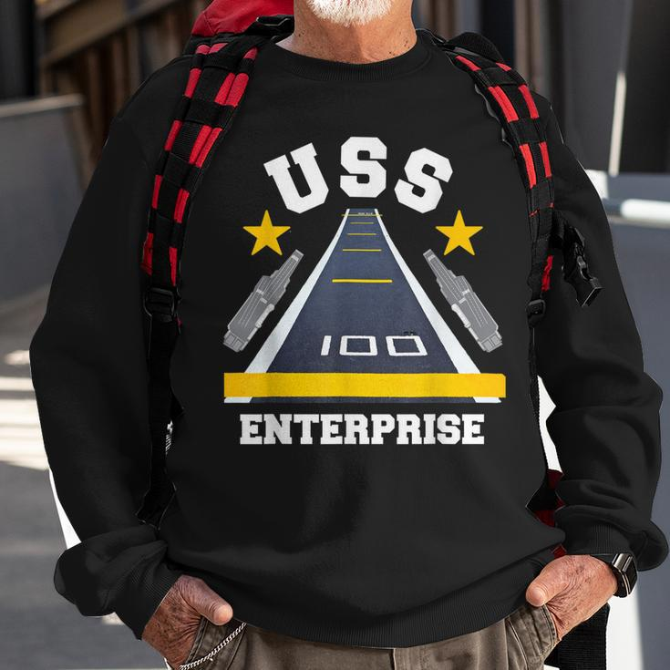 Uss Enterprise Aircraft Carrier Military Veteran Sweatshirt Gifts for Old Men