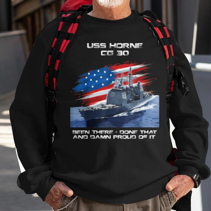 Uss Horne Cg-30 Class Cruiser American Flag Veteran Xmas Sweatshirt Gifts for Old Men