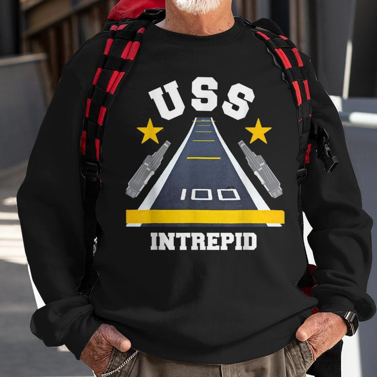 Uss Intrepid Aircraft Carrier Military Veteran Sweatshirt Gifts for Old Men