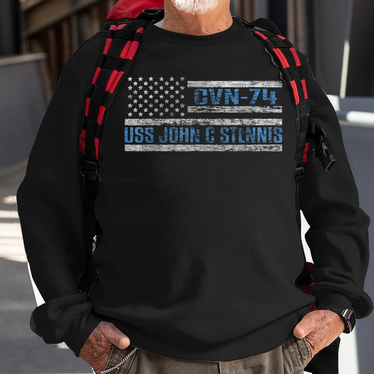Uss John C Stennis Aircraft Carrier Cvn-74 Us Army Sweatshirt Gifts for Old Men
