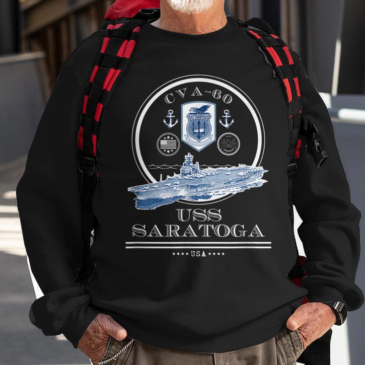 Uss Saratoga Cva-60 Naval Ship Military Aircraft Carrier Sweatshirt Gifts for Old Men