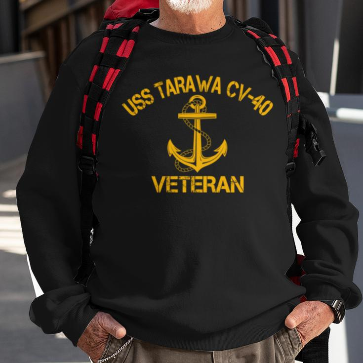 Uss Tarawa Cv-40 Aircraft Carrier Veteran Flag Veterans Day Sweatshirt Gifts for Old Men