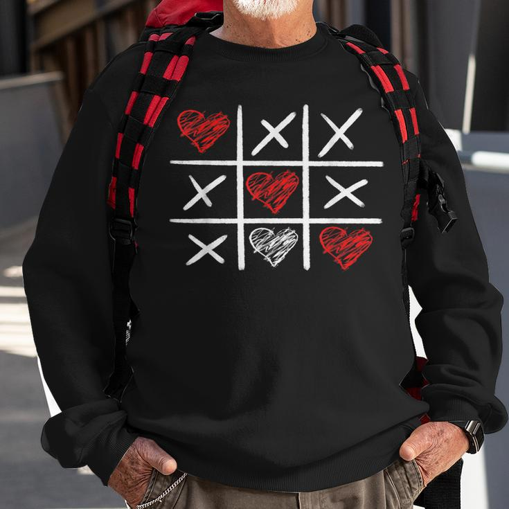 Valentines Day Tic-Tac-Toe Xo-Xo Funny Valentine Gifts Sweatshirt Gifts for Old Men
