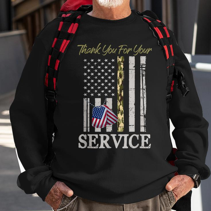 Veterans Day Thank You For Your Service Soldier Camouflage Sweatshirt Gifts for Old Men