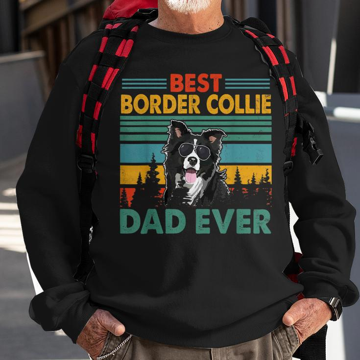Vintag Retro Best Border Collie Dad Happy Fathers Day Sweatshirt Gifts for Old Men