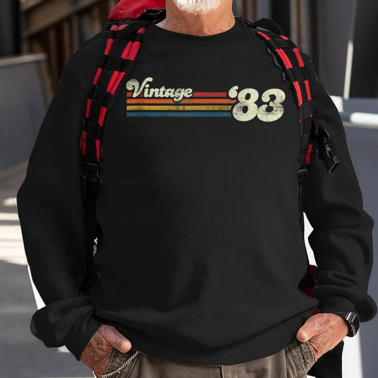 Vintage 1983 Chest Stripe 40 Birthday Sweatshirt Gifts for Old Men