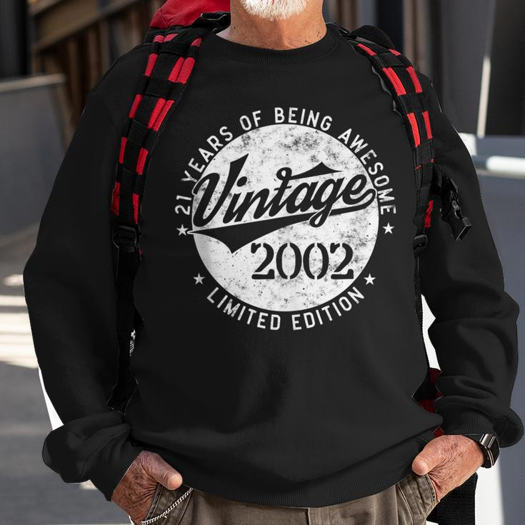 Vintage 2002 Limited Edition Adult 21 Year Old 21St Birthday Sweatshirt Gifts for Old Men