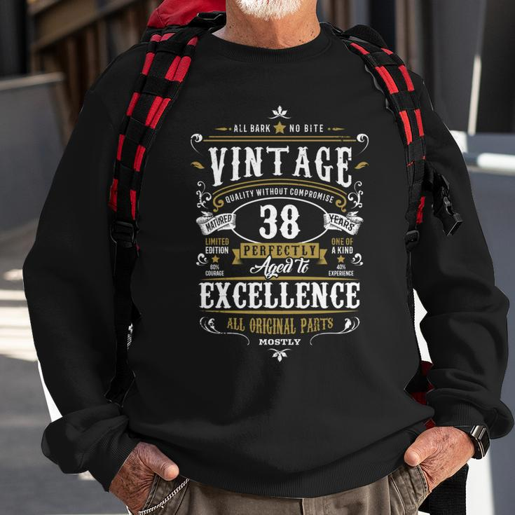 Vintage 38. Geburtstag Sweatshirt für Männer, Langarm Retro Look Geschenke für alte Männer