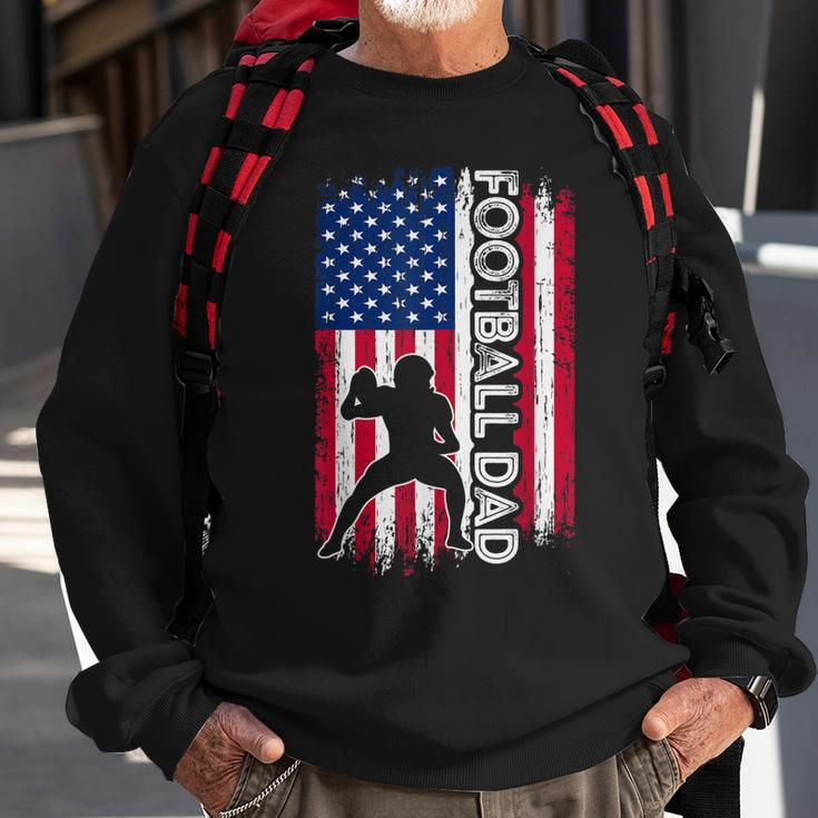 Vintage American Flag Football Dad Daddy Men Gift Sweatshirt Gifts for Old Men
