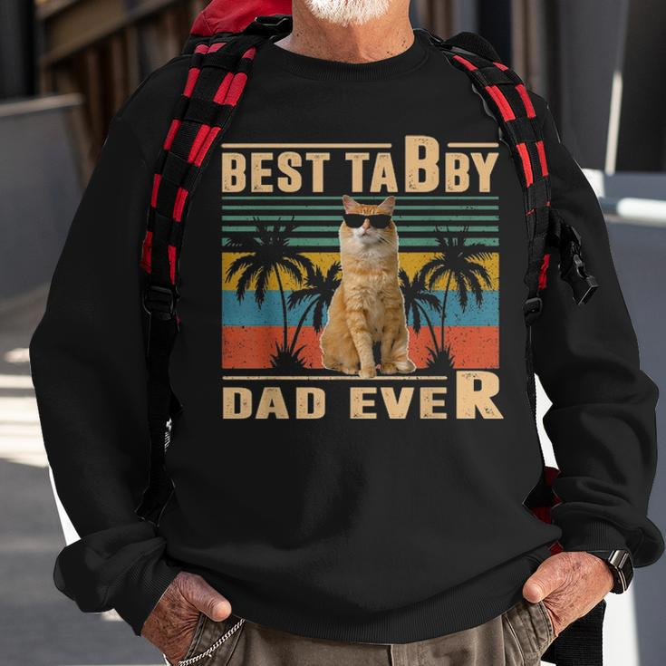 Vintage Best Cat Dad Ever Tabby Fathers Day Gift For Daddy Sweatshirt Gifts for Old Men