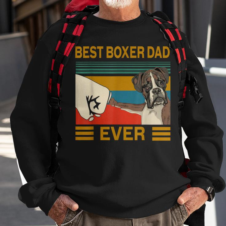 Vintage Best Dog Boxer Dad Ever Bump Fit Gift Sweatshirt Gifts for Old Men